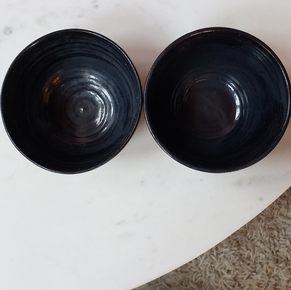 Akiko's Pottery black clay rice bowls - Picture 3 of 10